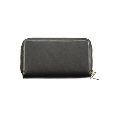 Mario Valentino Black Faux Leather Women's Wallet