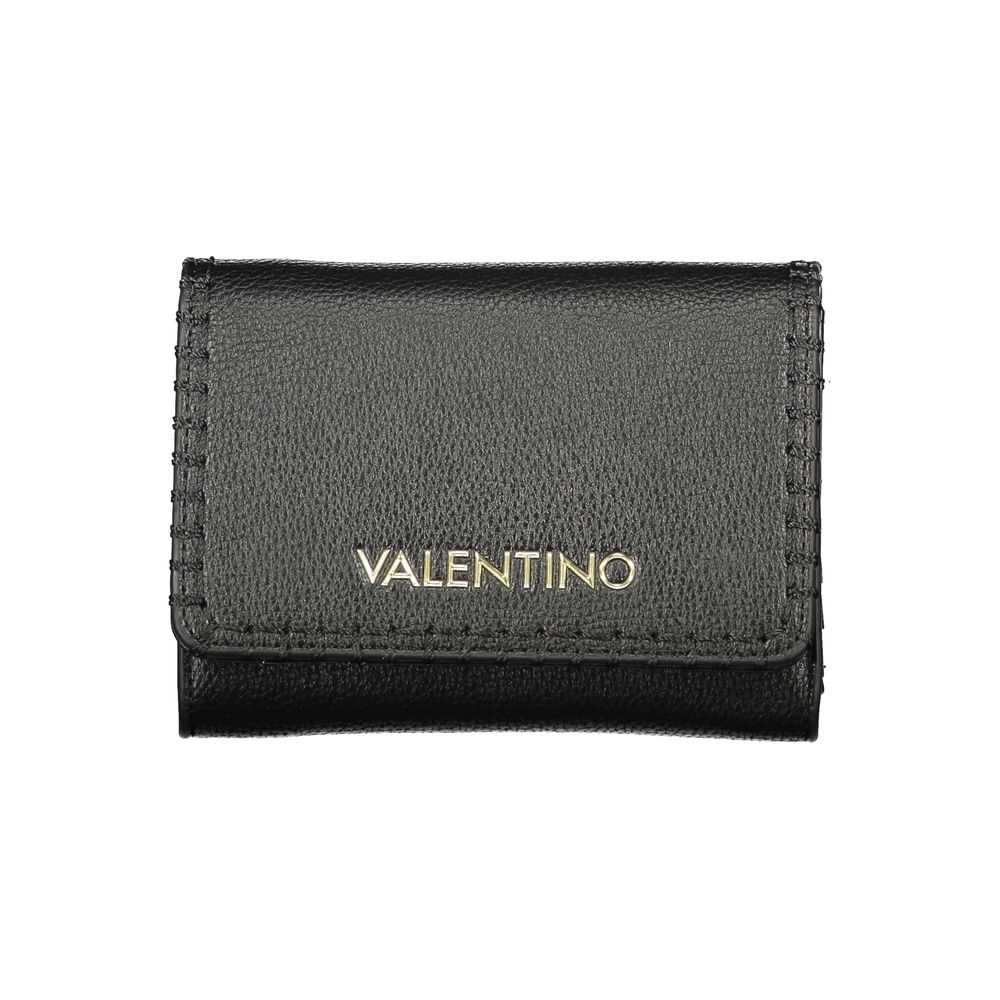 Mario Valentino Black Faux Leather Women's Wallet