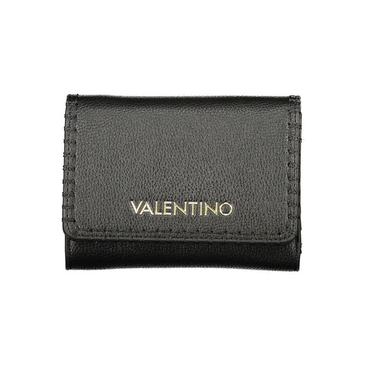 Mario Valentino Black Faux Leather Women's Wallet