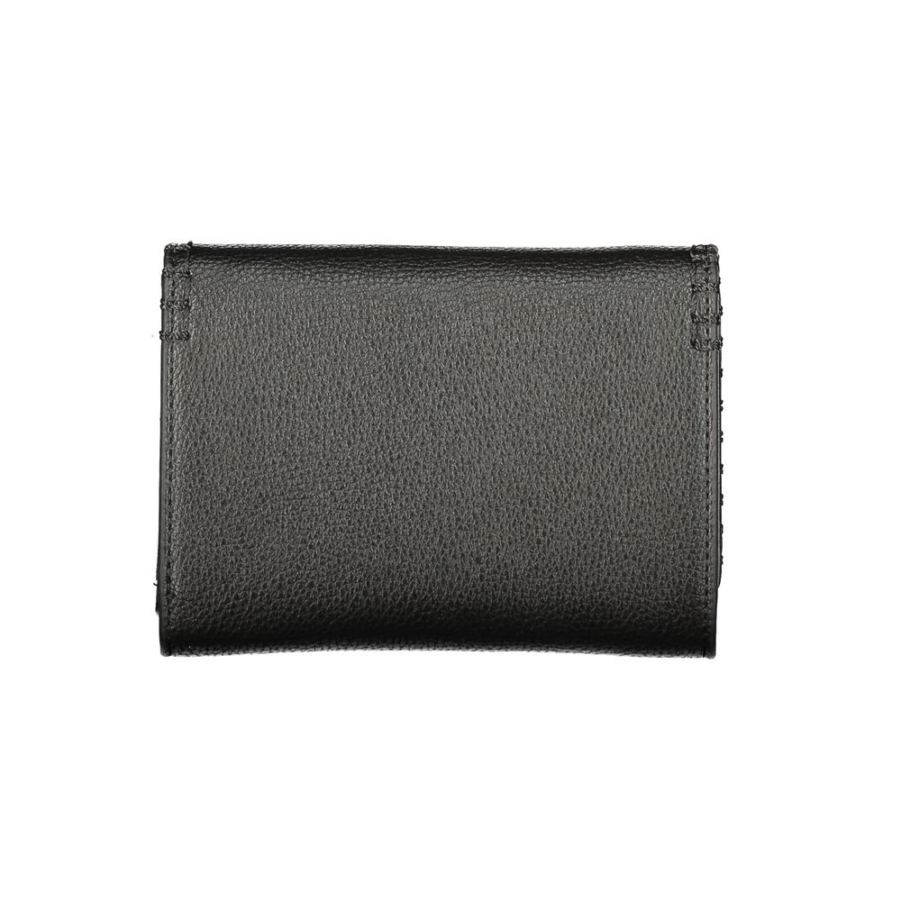 Mario Valentino Black Faux Leather Women's Wallet