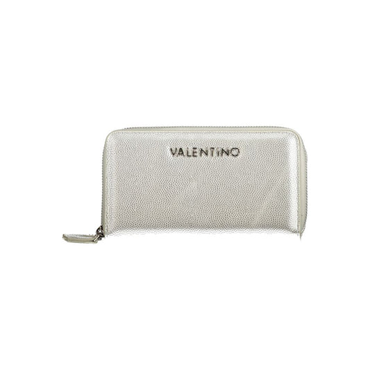 Mario Valentino Silver Faux Leather Women's Wallet