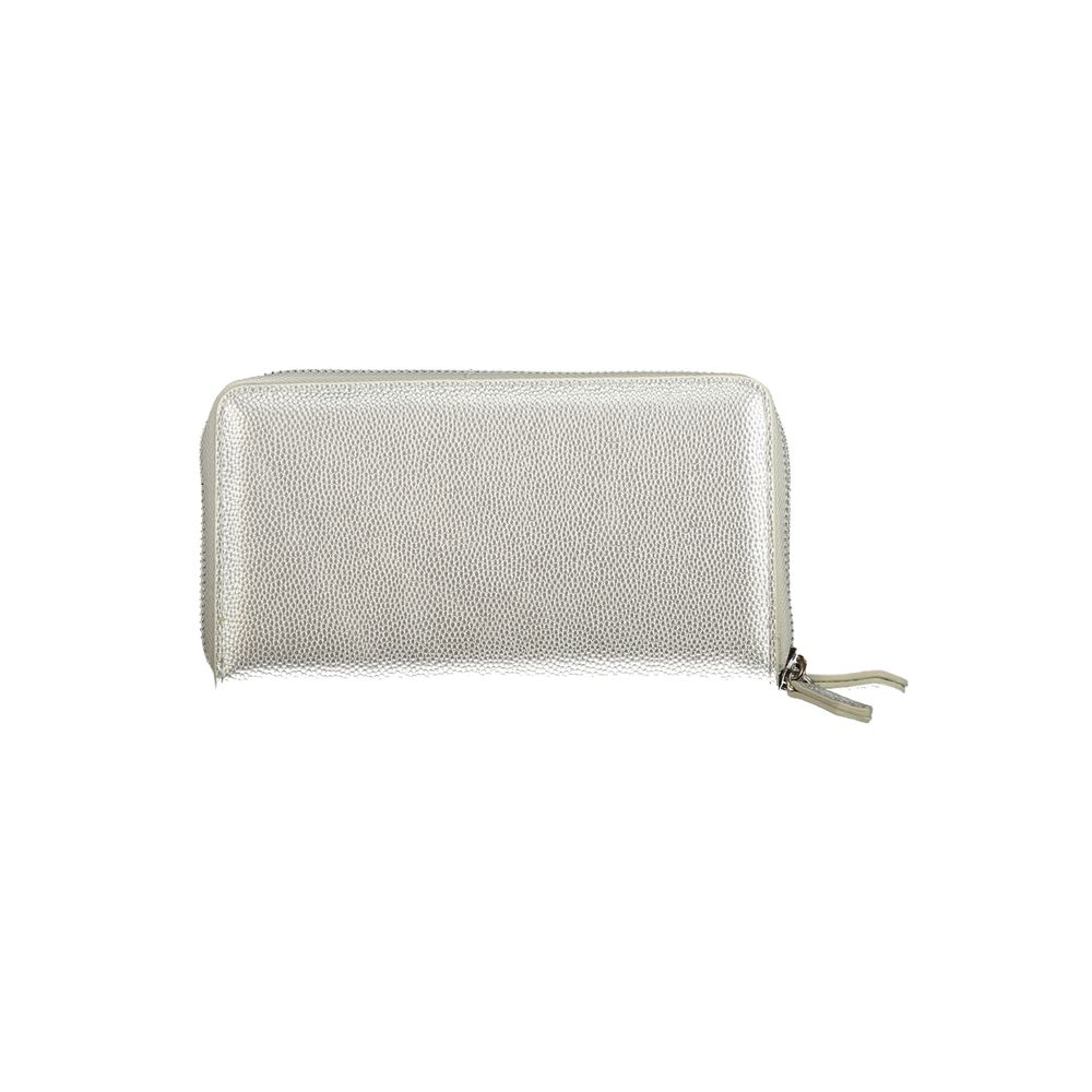 Mario Valentino Silver Faux Leather Women's Wallet