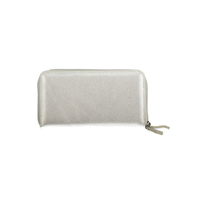 Mario Valentino Silver Faux Leather Women's Wallet