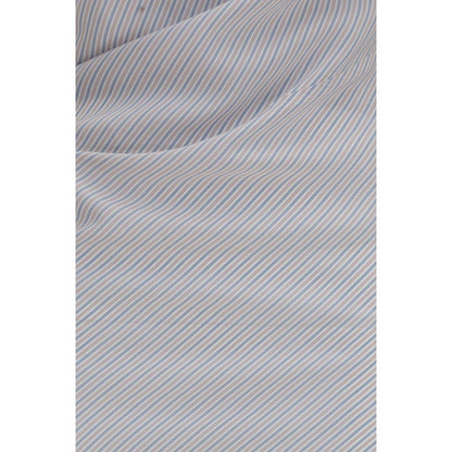 Alexander McQueen White and Blue Striped Draped Maxi Dress