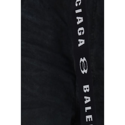 Balenciaga Black Cotton Bermuda Shorts