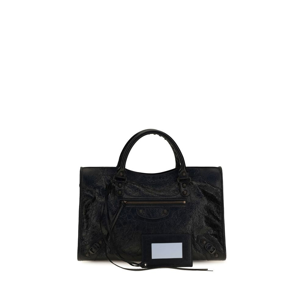 Balenciaga Black Le City Medium Shoulder Bag