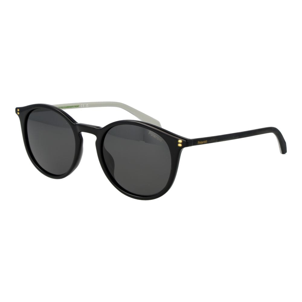 Polaroid Men’s Sunglasses – Black Full-Rim Frame, Grey Polarized Lenses