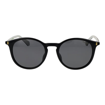 Polaroid Men’s Sunglasses – Black Full-Rim Frame, Grey Polarized Lenses