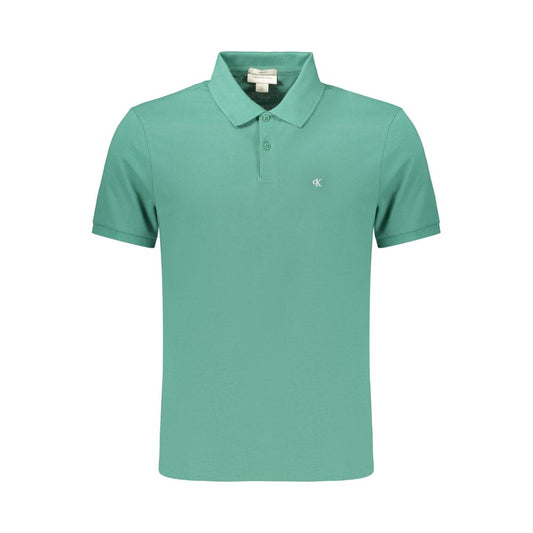 Calvin Klein Green Cotton Mens Polo Shirt
