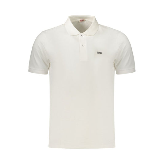 Rifle White Cotton Men's Polo: Effortless Italian Style