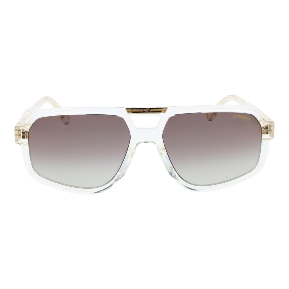 Carrera Men's Sunglasses – Transparent Aviator Frame, Grey Mirrored Gradient Lenses