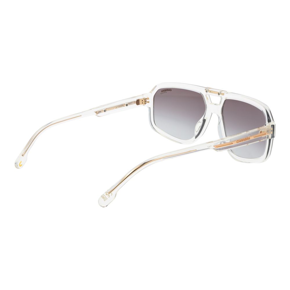 Carrera Men's Sunglasses – Transparent Aviator Frame, Grey Mirrored Gradient Lenses