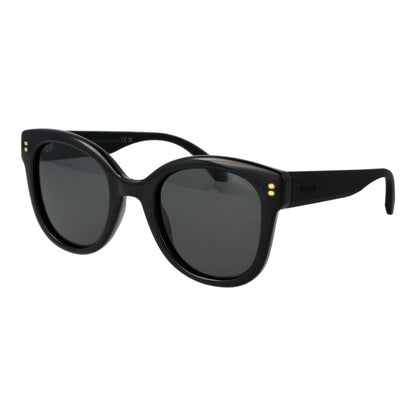 Polaroid Women’s Sunglasses – Black Full-Rim Frame, Grey Polarized Lenses