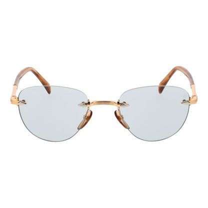 David Beckham Gold Rimless Sunglasses – Blue Lenses for Men