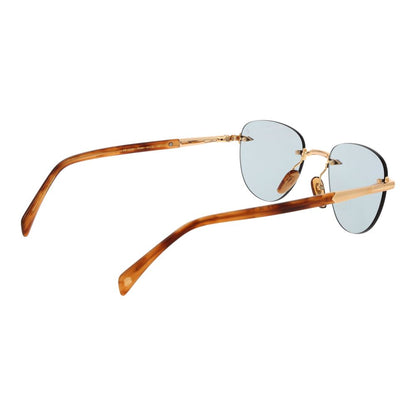 David Beckham Gold Rimless Sunglasses – Blue Lenses for Men