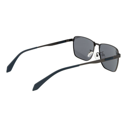 Polaroid Men's Sunglasses – Gunmetal Rectangle Frame, Blue Mirrored Lenses