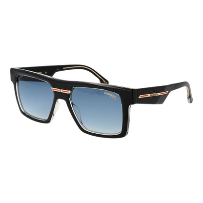 Carrera Men's Sunglasses – Black Rectangle Frame, Blue Gradient Lenses