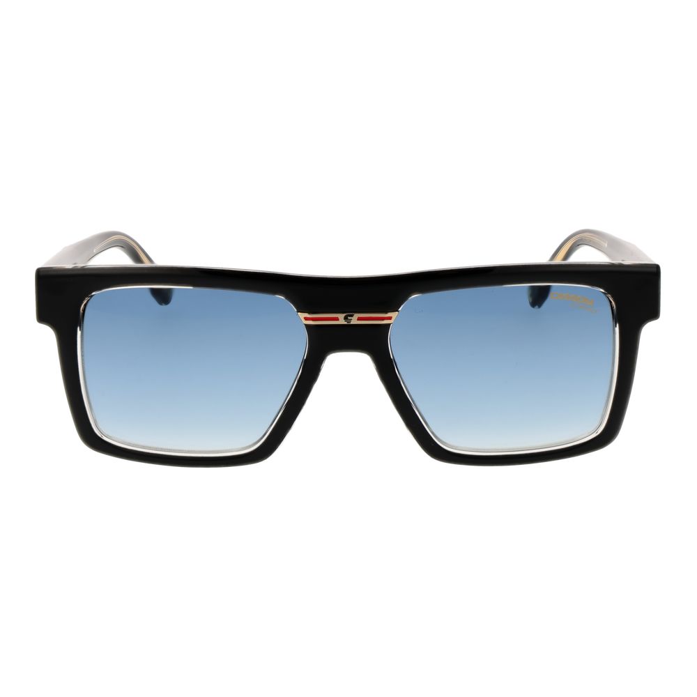 Carrera Men's Sunglasses – Black Rectangle Frame, Blue Gradient Lenses