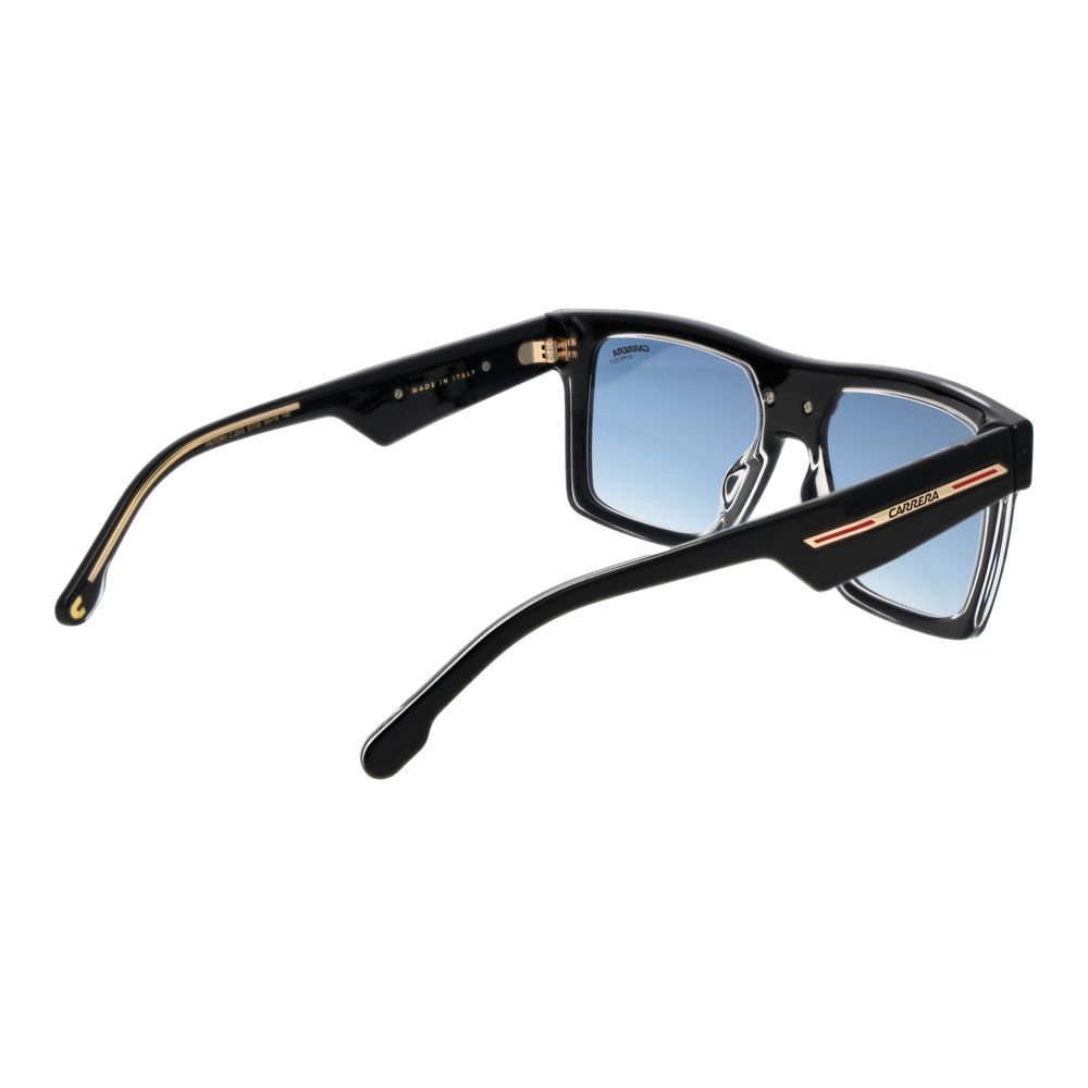 Carrera Men's Sunglasses – Black Rectangle Frame, Blue Gradient Lenses