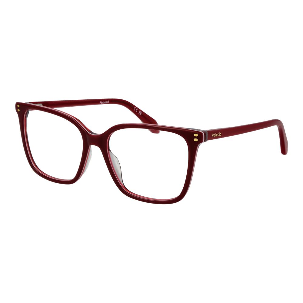 Polaroid Women’s Optical Glasses – Red Square Full-Rim Frame