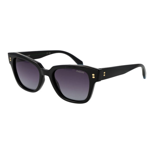 Polaroid Women’s Sunglasses – Black Cat Eye Frame, Purple Gradient Lenses