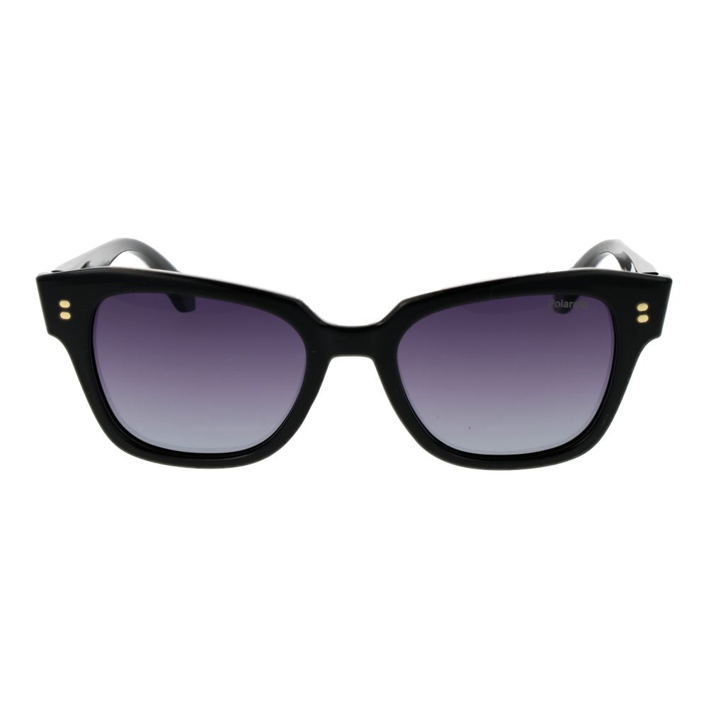 Polaroid Women’s Sunglasses – Black Cat Eye Frame, Purple Gradient Lenses