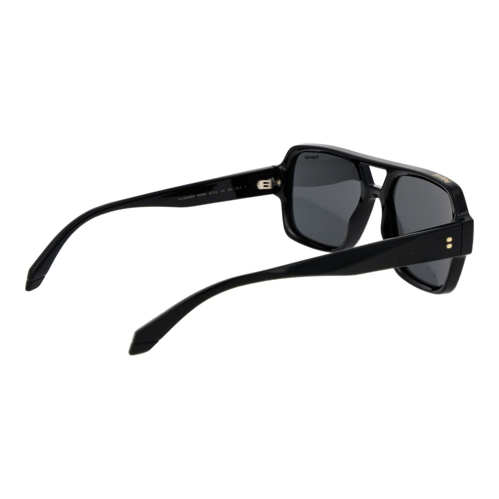 Polaroid Men’s Sunglasses – Black Aviator Frame, Grey Polarized Lenses
