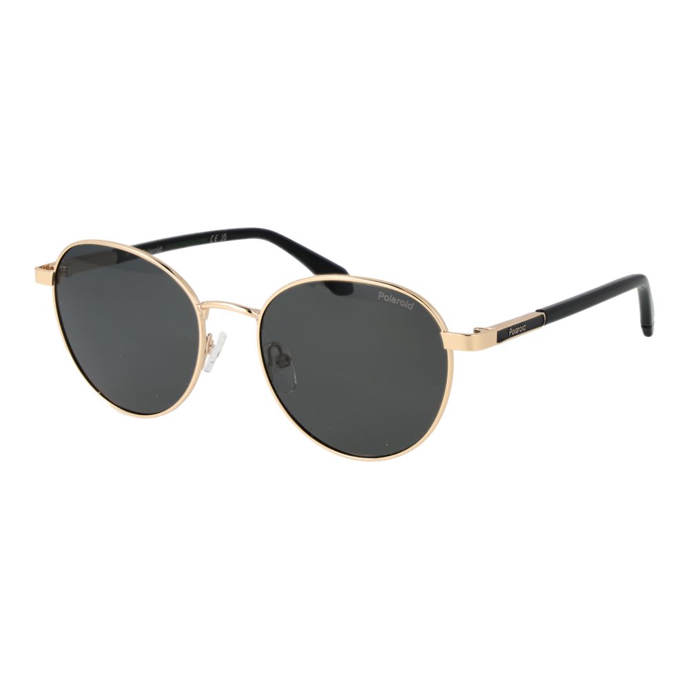 Polaroid Unisex Gold Metal Sunglasses – Grey Polarized Lenses