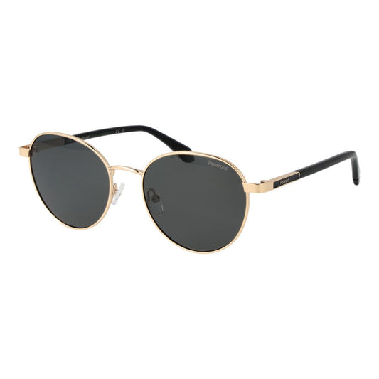 Polaroid Unisex Gold Metal Sunglasses – Grey Polarized Lenses