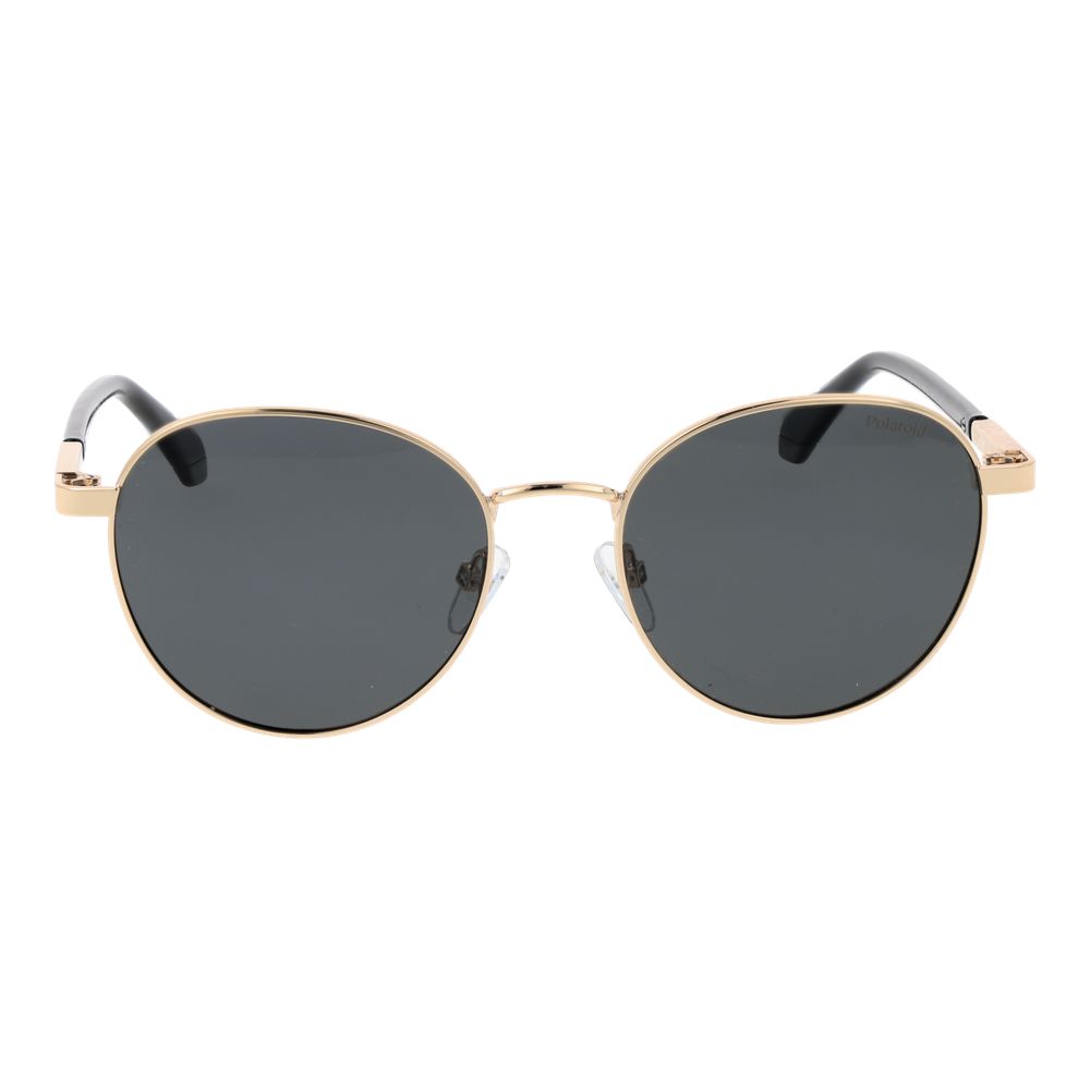 Polaroid Unisex Gold Metal Sunglasses – Grey Polarized Lenses
