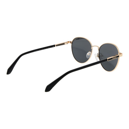 Polaroid Unisex Gold Metal Sunglasses – Grey Polarized Lenses