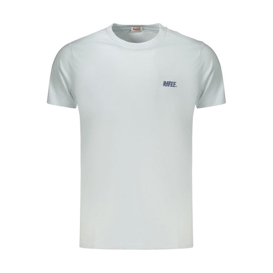 RIFLE Light Blue Cotton Men's T-Shirt