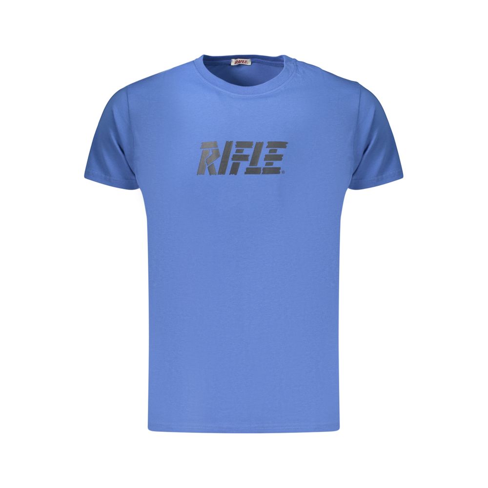 Rifle Blue Cotton Men's T-Shirt