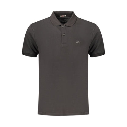 Rifle Black Cotton Polo Shirt - Effortless Casual Elegance