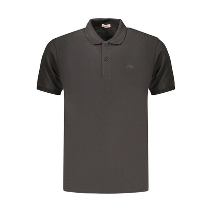 RIFLE Black Cotton Men's Polo Shirt