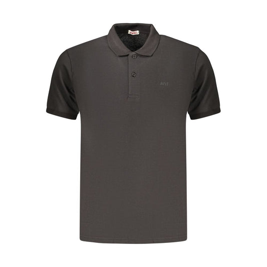 RIFLE Black Cotton Men's Polo Shirt