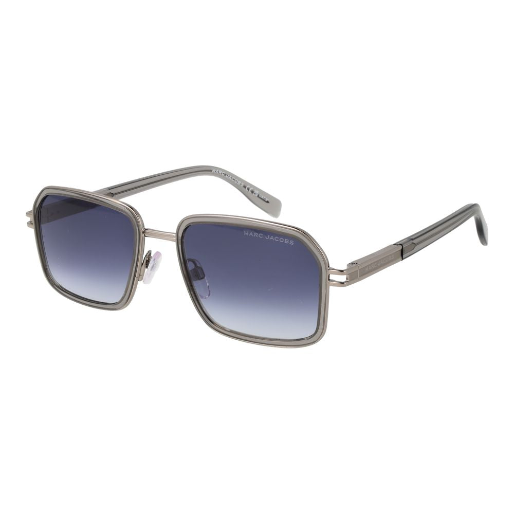Marc Jacobs Men’s Sunglasses – Silver Square Frame, Blue Gradient Lenses