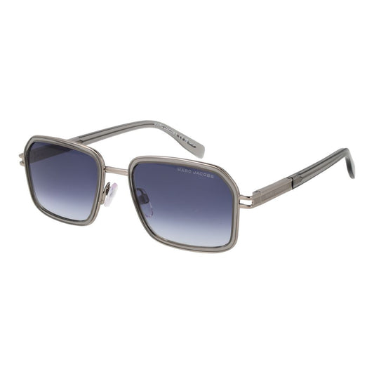 Marc Jacobs Men’s Sunglasses – Silver Square Frame, Blue Gradient Lenses