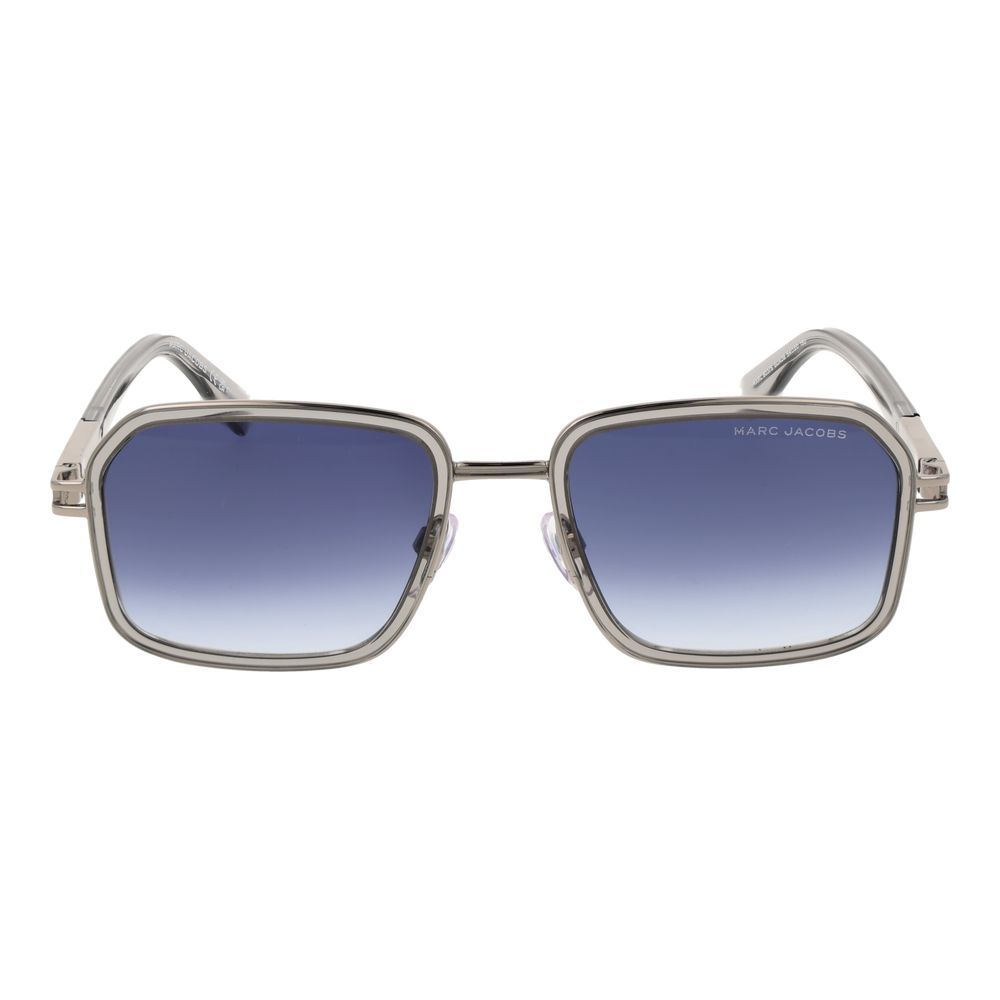Marc Jacobs Men’s Sunglasses – Silver Square Frame, Blue Gradient Lenses