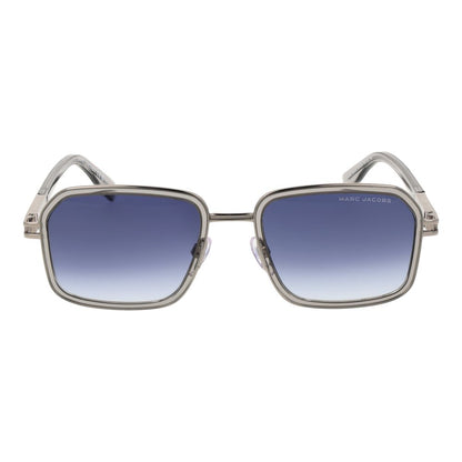 Marc Jacobs Men’s Sunglasses – Silver Square Frame, Blue Gradient Lenses