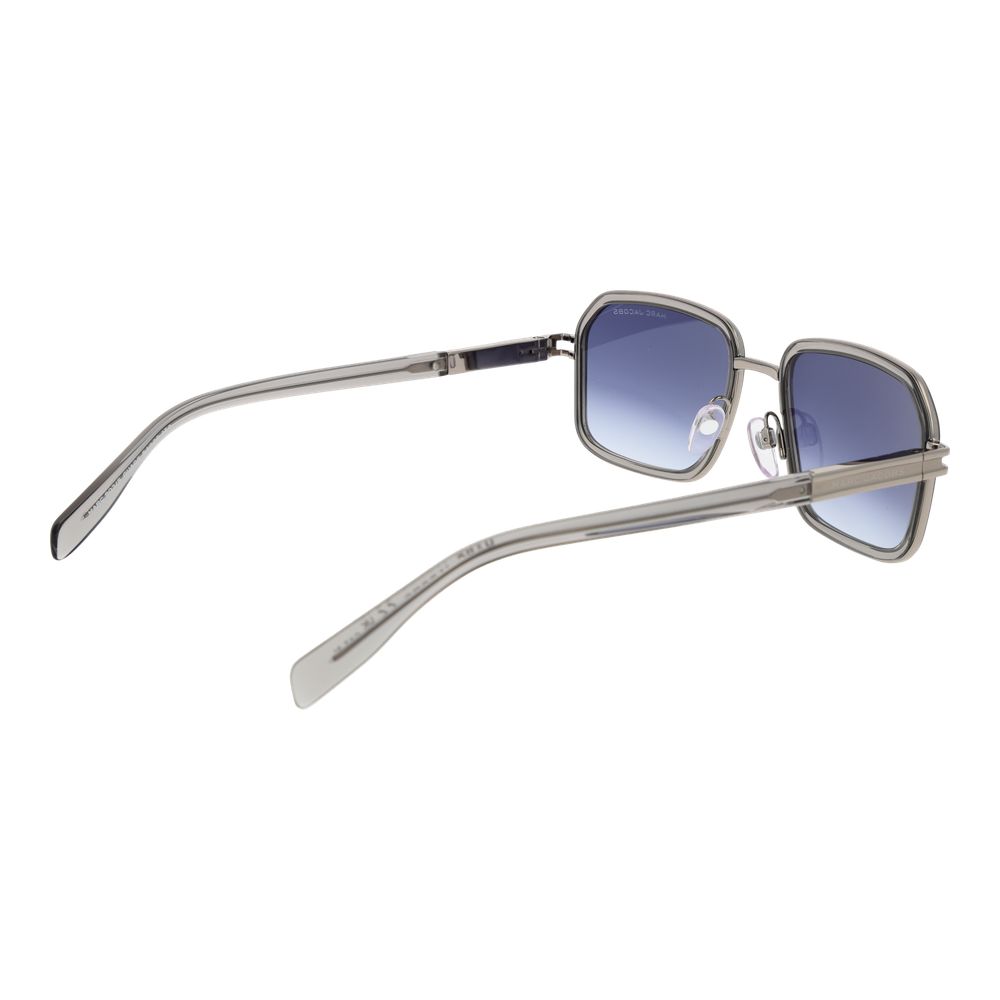 Marc Jacobs Men’s Sunglasses – Silver Square Frame, Blue Gradient Lenses