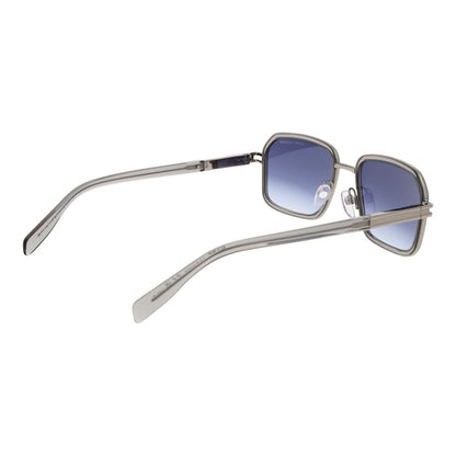 Marc Jacobs Men’s Sunglasses – Silver Square Frame, Blue Gradient Lenses