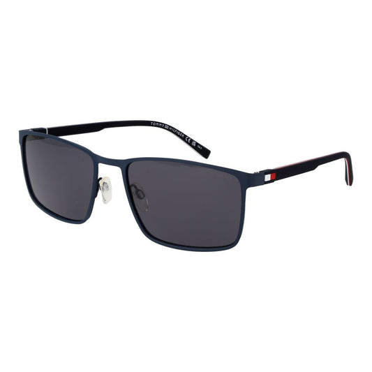 Tommy Hilfiger Men’s Sunglasses – Blue Metal Frame, Grey lenses