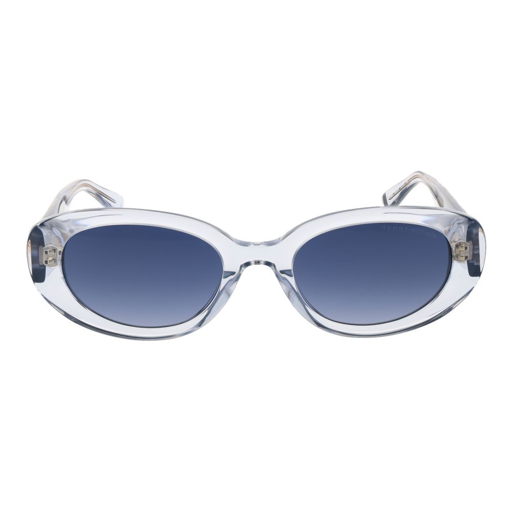Tommy Hilfiger Women’s Sunglasses – Blue Oval Frame, Gradient Lenses