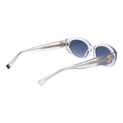 Tommy Hilfiger Women’s Sunglasses – Blue Oval Frame, Gradient Lenses