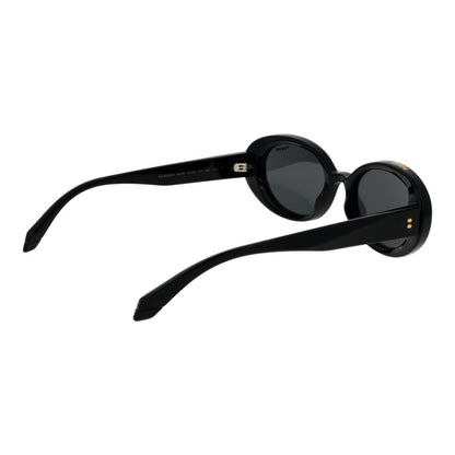 Polaroid Women’s Sunglasses – Black Oval Frame, Grey Polarized Lenses