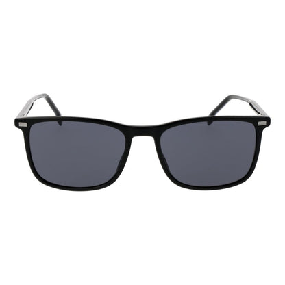 Hugo Boss Black Acetate Sunglasses – Men's Rectangle Frame, Grey Lenses