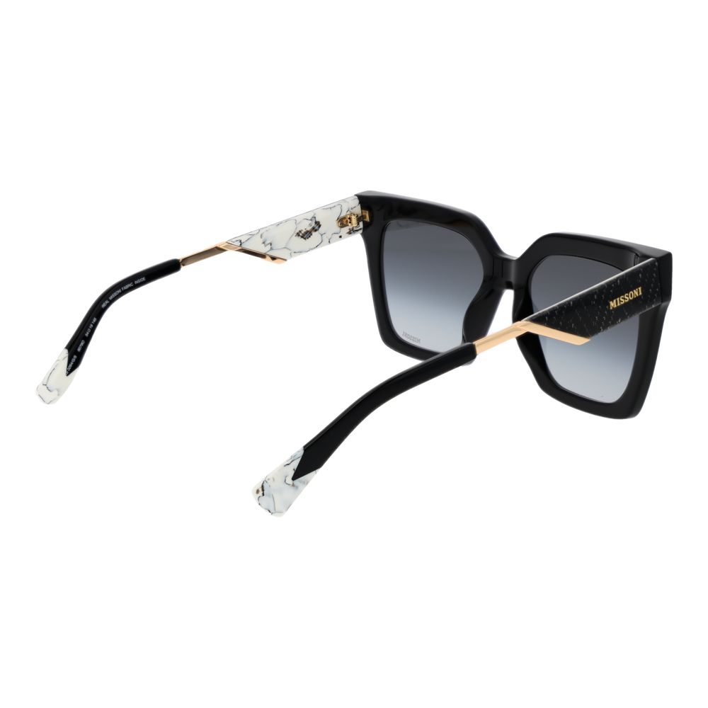 Missoni Women’s Sunglasses – Black Square Frame, Grey Gradient Lenses