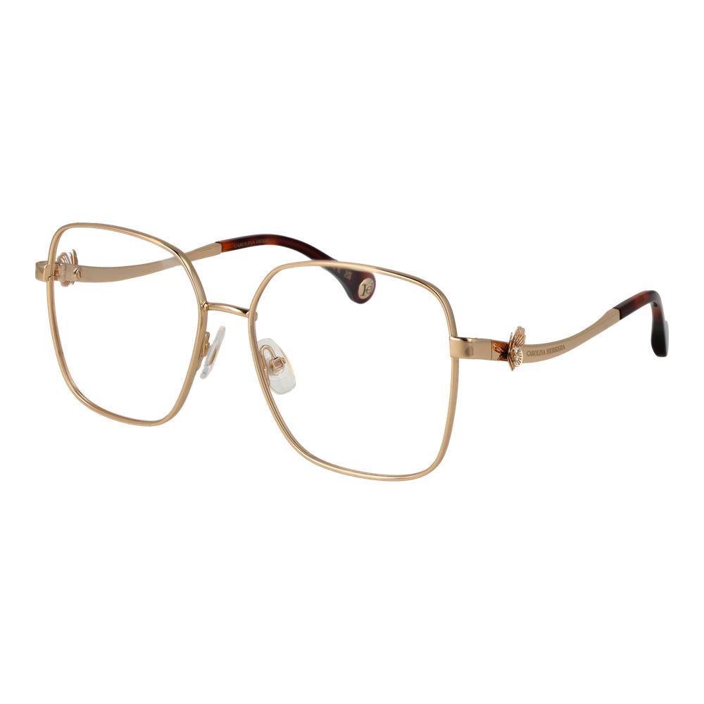Carolina Herrera Women’s Gold Metal Glasses – Square Frame