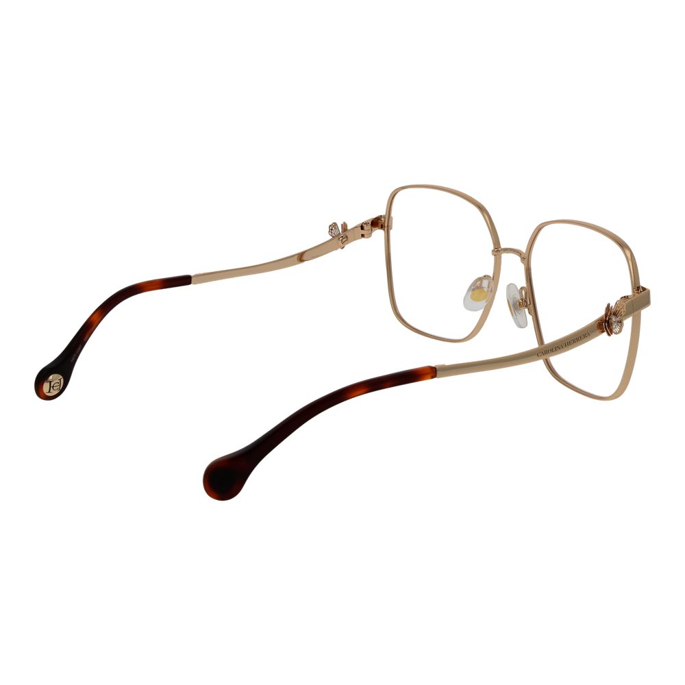 Carolina Herrera Women’s Gold Metal Glasses – Square Frame